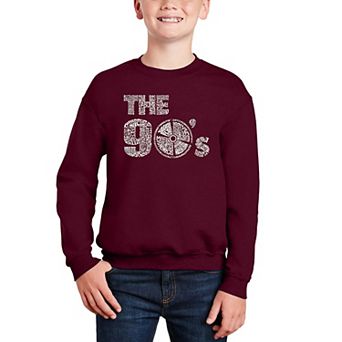 90s - Boy's Word Art Crewneck Sweatshirt