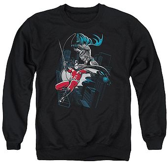 Batman Black And White Adult Crewneck Sweatshirt