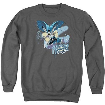 Batman Into The Night Adult Crewneck Sweatshirt