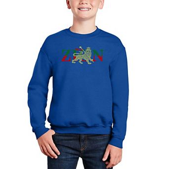 Zion - One Love - Boy's Word Art Crewneck Sweatshirt