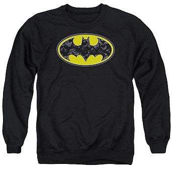 Batman Bats In Logo Adult Crewneck Sweatshirt