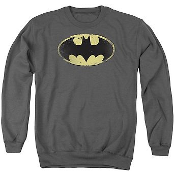 Batman Distressed Shield Adult Crewneck Sweatshirt