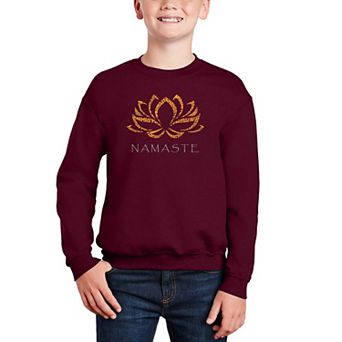 Namaste - Boy's Word Art Crewneck Sweatshirt