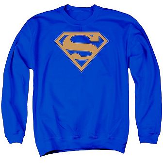 Superman Blue & Orange Shield Adult Crewneck Sweatshirt