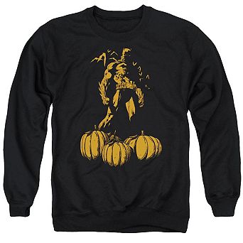 Batman A Bat Among Pumpkins Adult Crewneck Sweatshirt