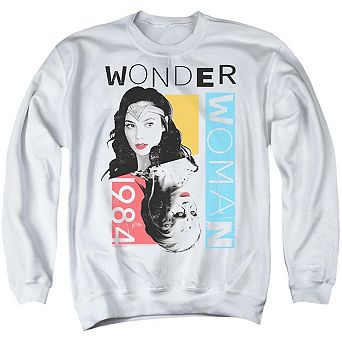 Wonder Woman 84 Color Blocks Adult Crewneck Sweatshirt