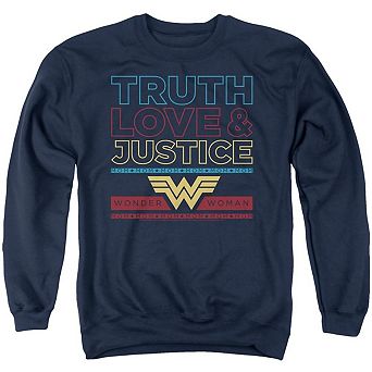 Wonder Woman 84 Truth Love Justice Adult Crewneck Sweatshirt