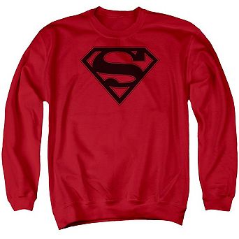 Superman Red & Black Shield Adult Crewneck Sweatshirt