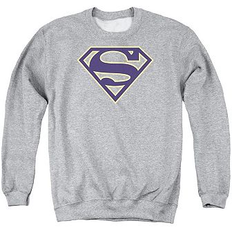 Superman Navy & Gold Shield Adult Crewneck Sweatshirt