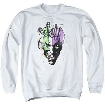 Batman Joker Airbrush Adult Crewneck Sweatshirt