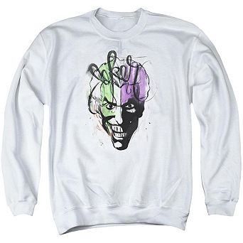 Batman Joker Airbrush Adult Crewneck Sweatshirt