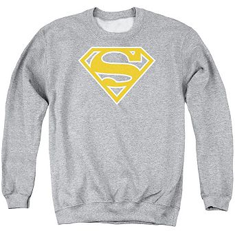 Superman Lt Orange & White Shield Adult Crewneck Sweatshirt