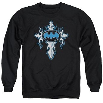 Batman Gothic Steel Logo Adult Crewneck Sweatshirt