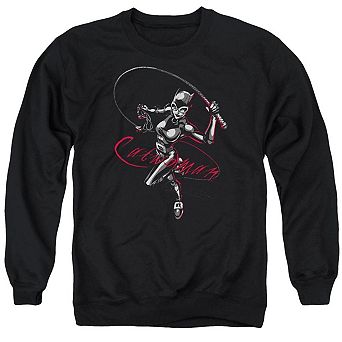 Batman Kitten With A Whip Adult Crewneck Sweatshirt