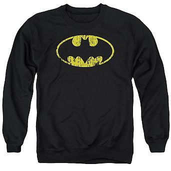 Batman Classic Logo Distressed Adult Crewneck Sweatshirt