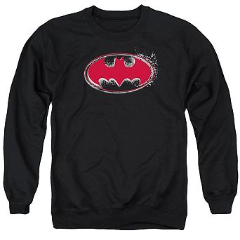 Batman Hardcore Noir Bat Logo Adult Crewneck Sweatshirt
