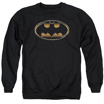 Batman Black & Gold Embossed Adult Crewneck Sweatshirt