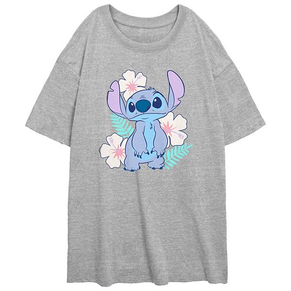 Disney's Lilo & Stitch Juniors' Flower Set Stitch Oversized Tee