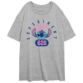 Disney's Lilo & Stitch Juniors' Experiment Stitch Oversized Tee