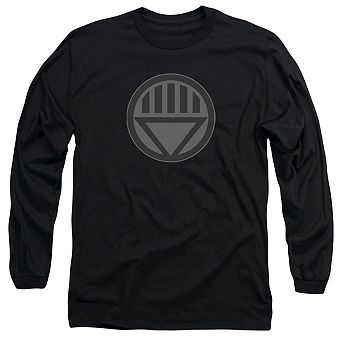 Green Lantern Black Symbol Long Sleeve Adult T-shirt