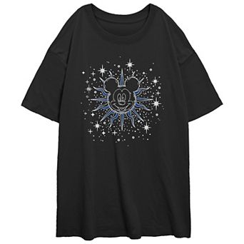 Disney's Mickey Mouse Juniors' Celestial Portrait Oversized Tee
