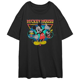 Disney's Mickey Mouse Juniors' With Donald & Goofy Oversized Tee