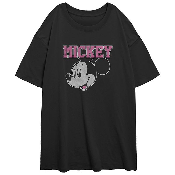 Disney's Mickey Mouse Juniors' Happy Portrait Oversized Tee