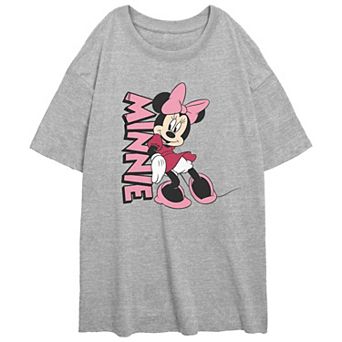 Disney's Minnie Mouse Juniors' Leaning Portrait Oversized Tee