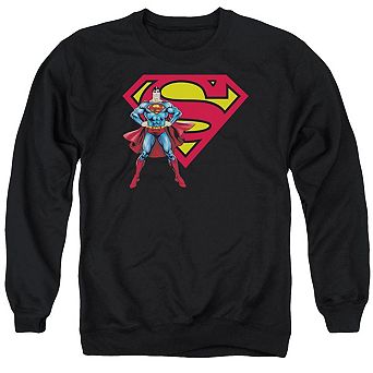 Superman Superman & Logo Adult Crewneck Sweatshirt
