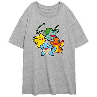 Juniors' Pokemon Classic Starter Group Oversized Tee