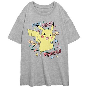 Juniors' Pokemon Pikachu Party Mode Oversized Tee
