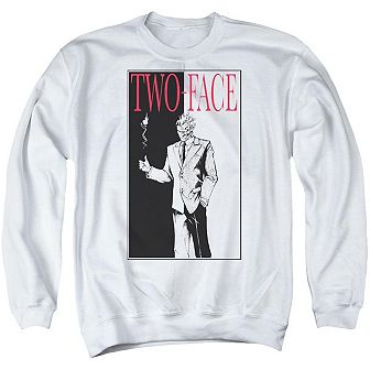 Batman Two Face Adult Crewneck Sweatshirt