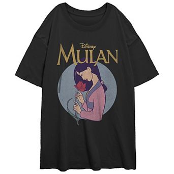 Disney's Mulan Juniors' Profile Portrait Oversized Tee