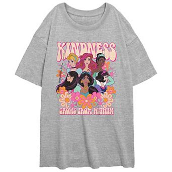 Disney Princesses Juniors' Kindness Grows From Within Oversized Tee