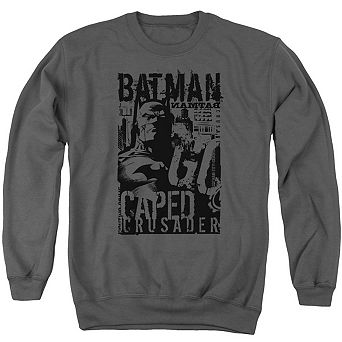 Batman Caped Crusader Adult Crewneck Sweatshirt