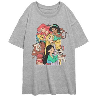 Disney Princesses & Their Pets Juniors' Oversized Tee