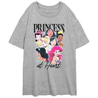 Disney Princesses Juniors' At Heart Oversized Tee