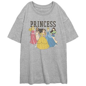 Disney Princesses Juniors' Varsity Team Oversized Tee