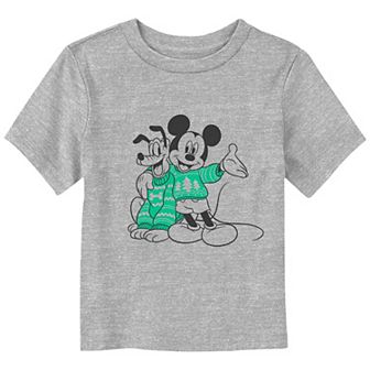 Disney's Mickey Mouse & Pluto Christmas Sweaters Toddler Boy Graphic Tee