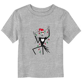 Disney's The Nightmare Before Christmas Toddler Boy Jack With Christmas Lights Graphic Tee