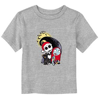 Disney's The Nightmare Before Christmas Toddler Boy Cute Jack & Sally Graphic Tee