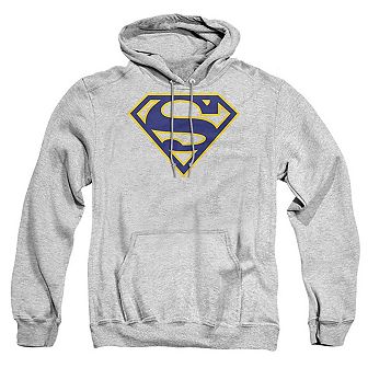 Superman Maize & Blue Shield Adult Pull Over Hoodie