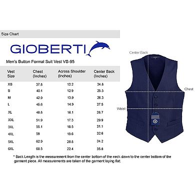 Gioberti Men's Formal Suit Vest