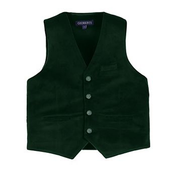 Gioberti Kid's Velvet Formal Suit Vest