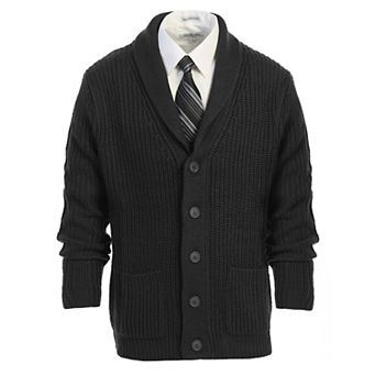 Gioberti Men's Heavy Weight Shawl Collar Knitted Regular Fit Long Sleeve Cardigan