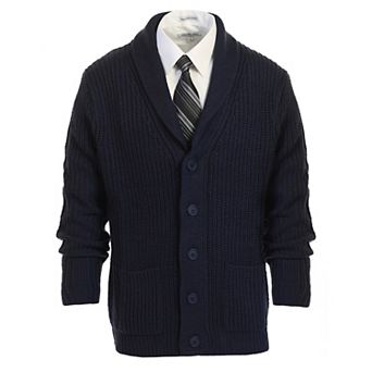 Gioberti Men's Heavy Weight Shawl Collar Knitted Regular Fit Long Sleeve Cardigan