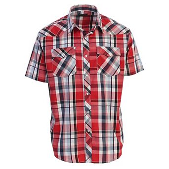 Gioberti Mens Western Cowboy Short Sleeve Shirt with Snap Buttons