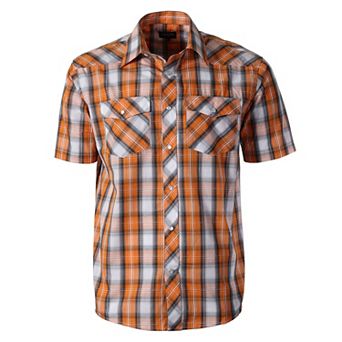 Gioberti Mens Western Cowboy Short Sleeve Shirt with Snap Buttons