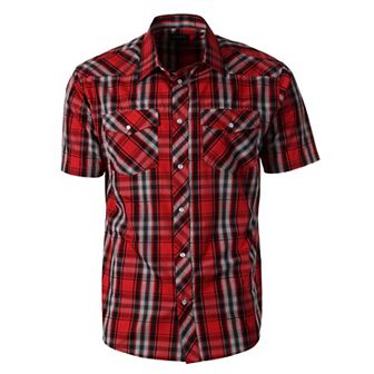 Gioberti Mens Western Cowboy Short Sleeve Shirt with Snap Buttons