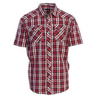 Gioberti Mens Western Cowboy Short Sleeve Shirt with Snap Buttons
